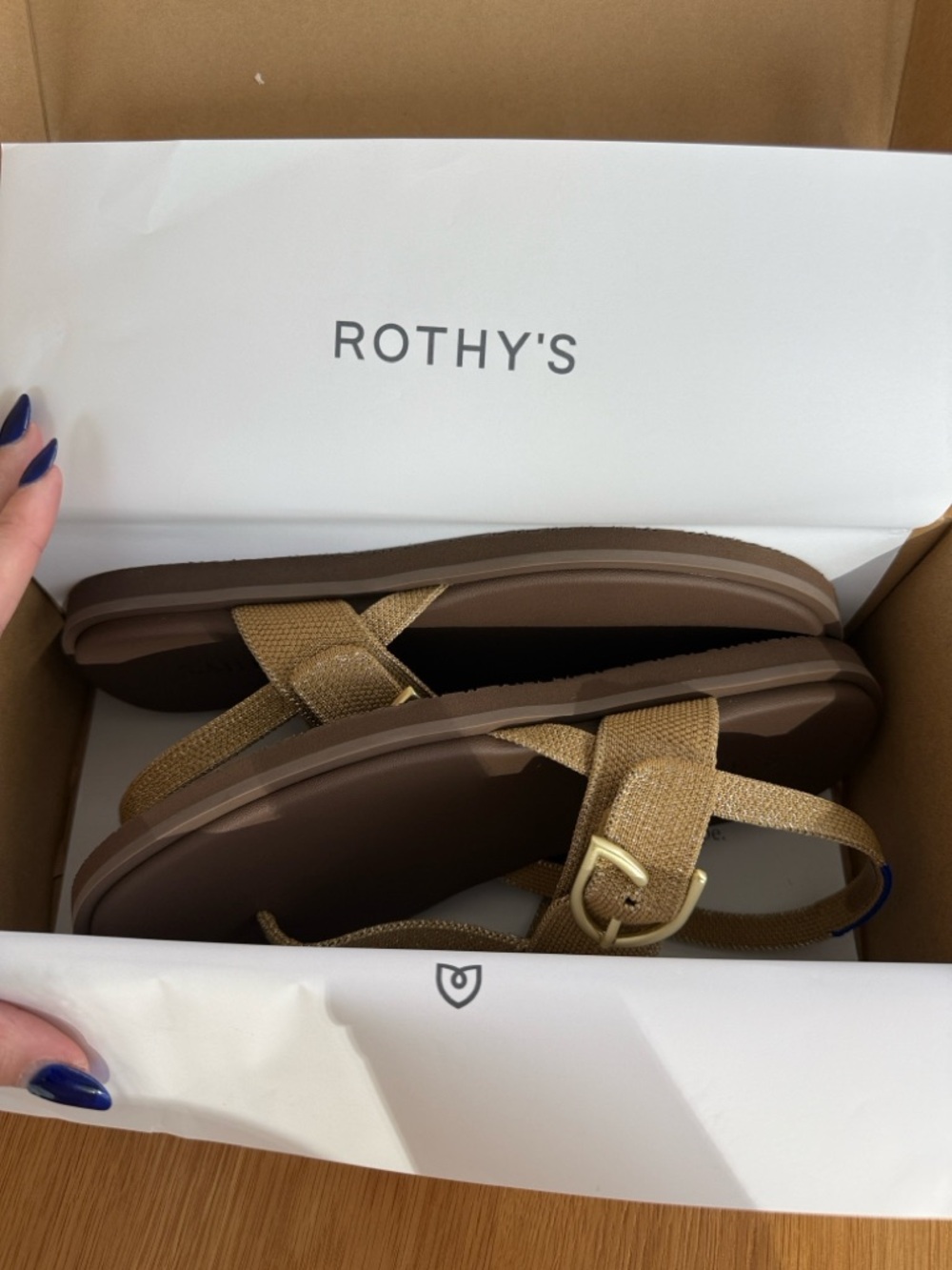 Brand new Rothy's T Strap Sandals